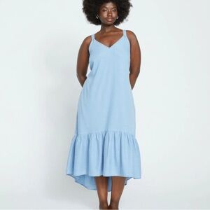 Universal Standard Chambray Strappy Dress